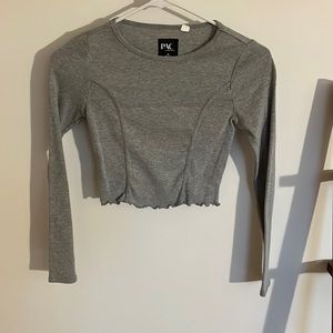 PAC sun gray crop top